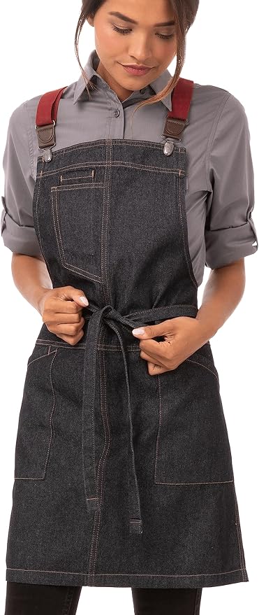 Chef Works Unisex Berkeley Short Bib Apron