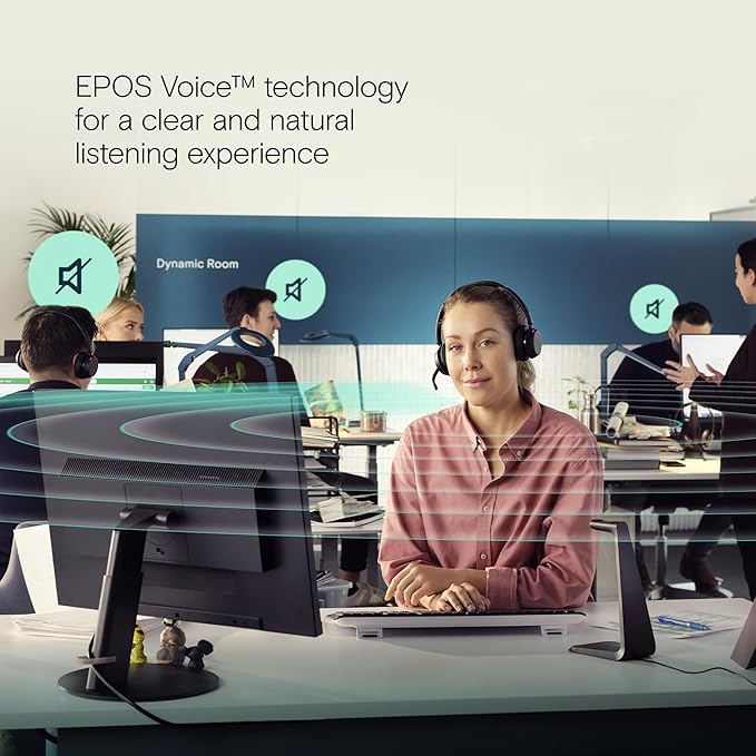 EPOS Impact 1030 Single-Sided Wireless Headset for PC with Noise-Canceling Mic, AI Voice Clarity, Super Wideband Audio, All-Day Comfort, Ideal for Office Professionals, Microsoft Teams Certified