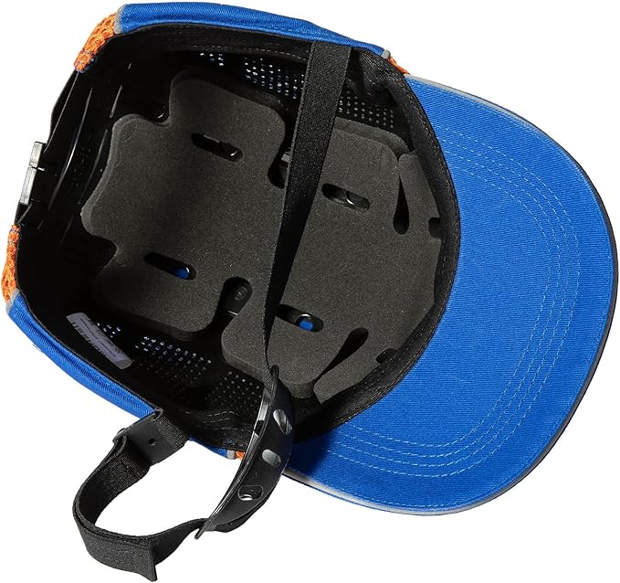 Lightweight Safety Bump Cap - Breathable Baseball Style Protective Hat with Reflective Stripes