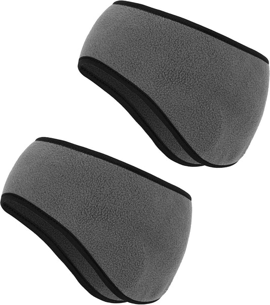 Boao 2 Pieces Ear Warmer Headbands Fleece Earmuffs Winter Ear Covers Running Wicking Ski Sport Headband for Women & Men
