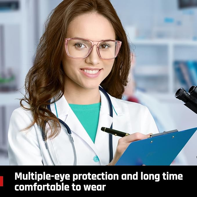 Safety Glasses Anti-Fog Eye Protection Blue Light Blocking Glasses for Women Men