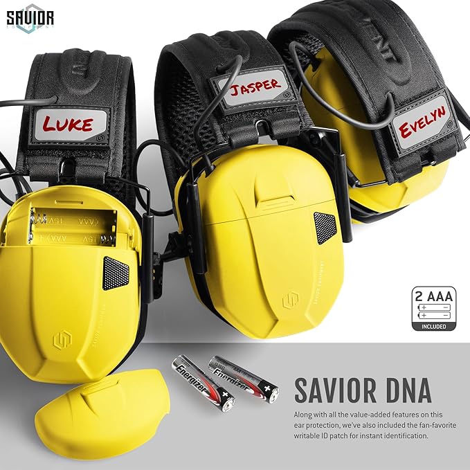 Savior Equipment Apollo Electronic Earmuffs For Shooting w/Gel Ear Pads, 24dB NRR, Noise Cancelling Ear Protection Headset