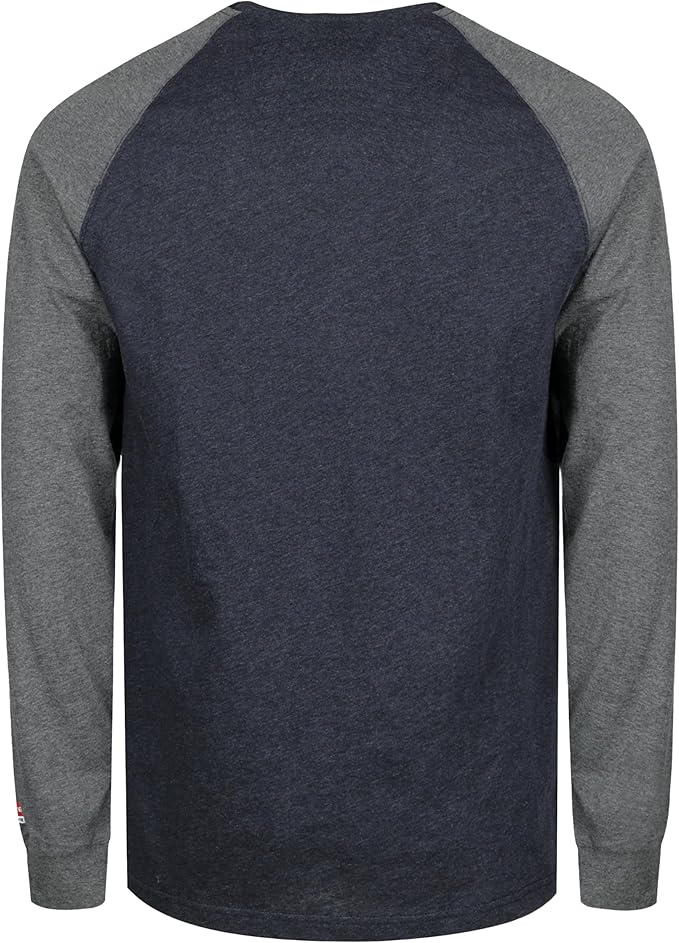 BOCOMAL FR Shirts Two-Tone Crew for Summer 4oz EX Lightweight Flame Resistant Long Sleeve Work T-Shirt Base Layer