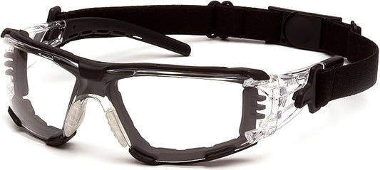 Pyramex Fyxate Safety Glasses, Clear H2MAX Anti-Fog Lens