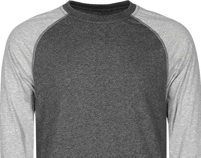 BOCOMAL FR Shirts Two-Tone Crew for Summer 4oz EX Lightweight Flame Resistant Long Sleeve Work T-Shirt Base Layer