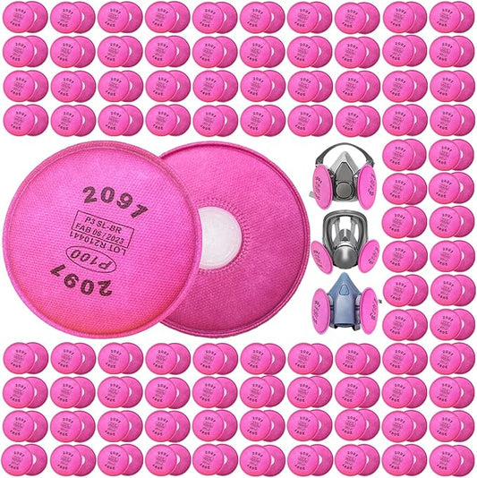 400PCS(200Pack) 2091 P100 Particulate Filter Compatible with 2091, Installed on P100 Filter Retainer Replacement for 6000 6200 6800 7000 7502 FF-4 for Against Dust Welding Woodworking
