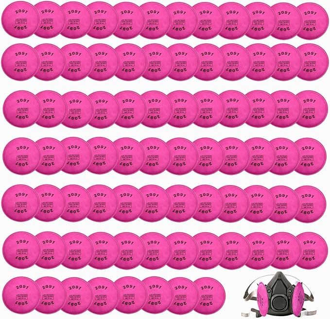 200Pieces(100Pack) 2091 Particulate Filter,2091 Filter Compatible with 6000 6200 6800 7000 FF-4 Series to Replace Filters