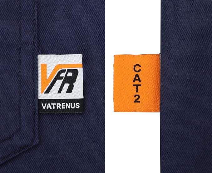 VATRENUS FR Shirts for Summer Pearl Snaps Breathable Vented Mesh Back and Underarm Lightweight Flame Resistant Welding Shirt