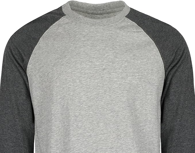 BOCOMAL FR Shirts Two-Tone Crew for Summer 4oz EX Lightweight Flame Resistant Long Sleeve Work T-Shirt Base Layer