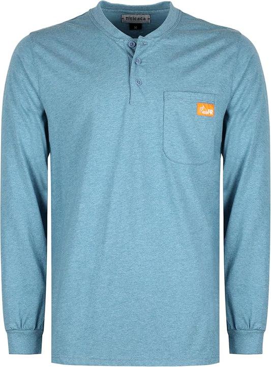 Titicaca FR Shirts for Men 5.5OZ Light Weight for Summer Flame Resistant Henley Shirts