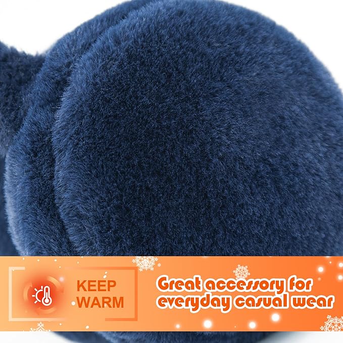 Kids Winter Earmuffs Baby Warm Ear Muff Girls Cute Furry Ear Warmers Boys Foldable Ear Covers for Cold Weather