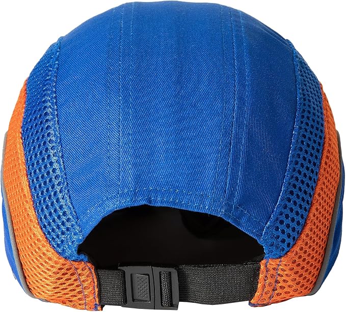 Lightweight Safety Bump Cap - Breathable Baseball Style Protective Hat with Reflective Stripes