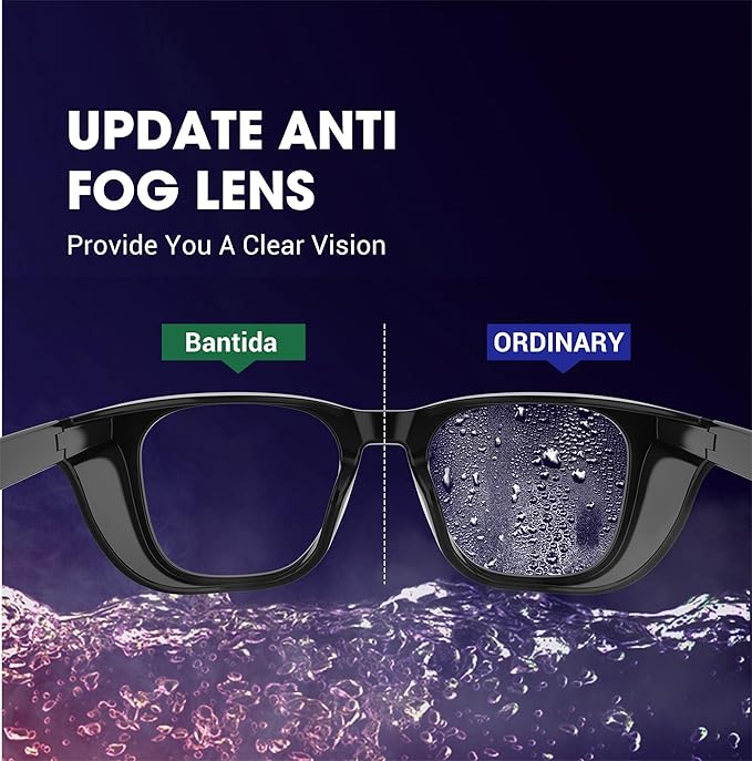Safety Glasses Anti-Fog Eye Protection Blue Light Blocking Glasses for Women Men