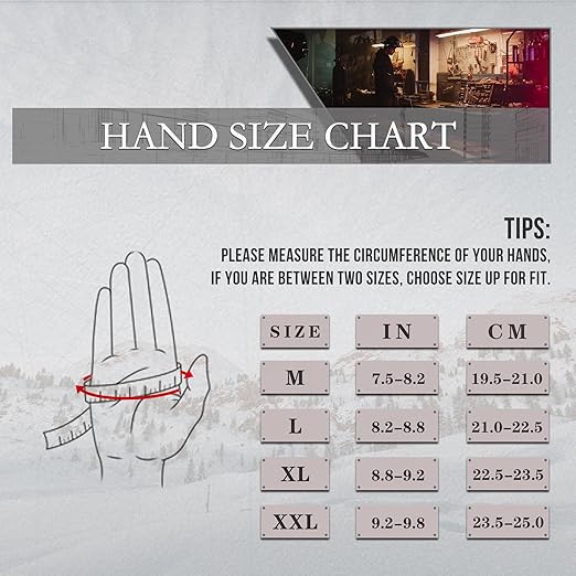 HANDLANDY Winter Water Resistant Work Gloves for Men, Insulated Heavy Duty Mechanic Glove for Cold Weather (Coffee-insulated, 2X-Large)