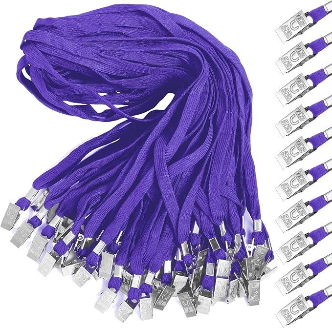 Marspark Lanyards Bulk with Clip Flat Neck Lanyard Badge Lanyard with Swivel Hook Lanyards for ID Cards Holder