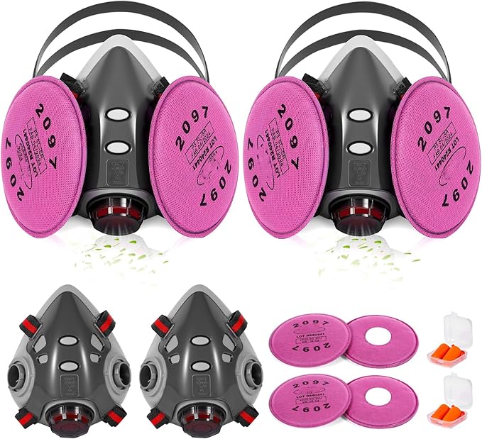 Gas Masks Survival Nuclear and Chemical, Full Face Gas Mask with Activated Carbon Filter