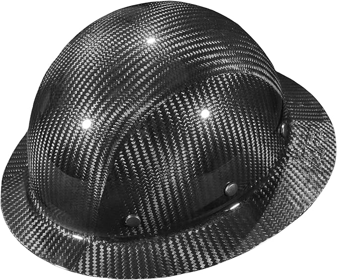 AFP Fiber Full Brim Hard Hat | 6 Point Ratchet Suspension | OSHA & ANSI Rated