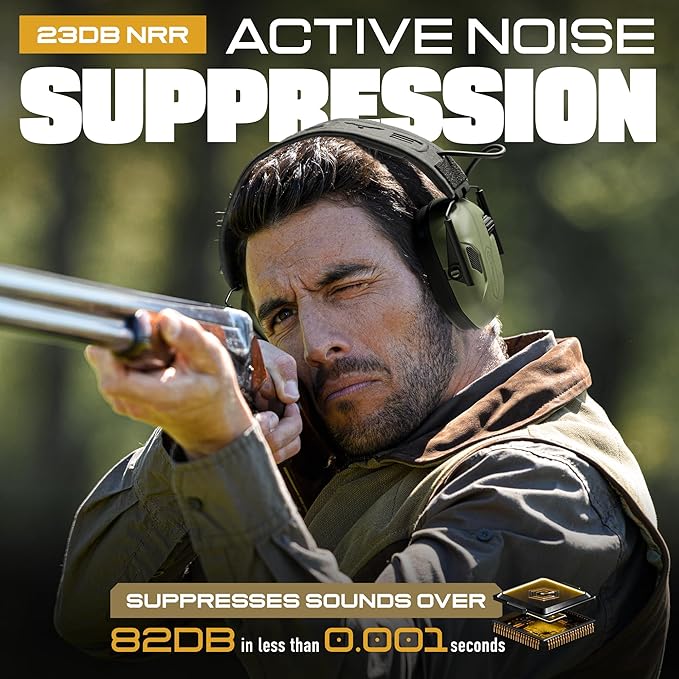 M300T & M300A Electronic Hearing Protection - Shooting Earmuffs Noise Reduction