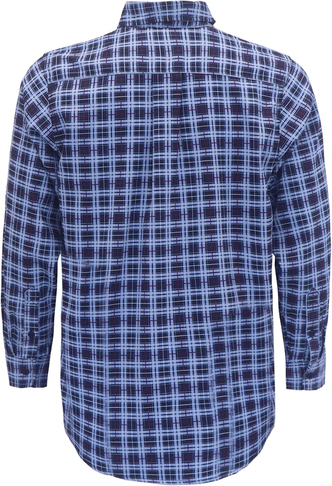 BOCOMAL FR Shirts Flame Resistant NFPA2112/CAT2 6.5oz Light Weight Printed Fire Retardant Plaid Shirt
