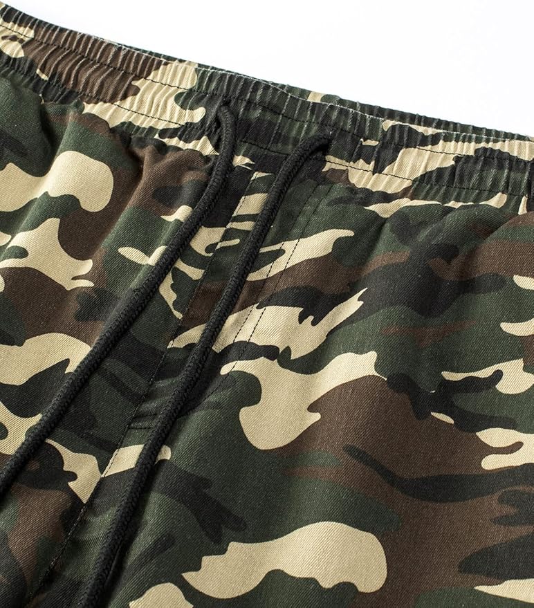 JMIERR Mens Casual Shorts - Cotton Drawstring Summer Beach Stretch Twill Chino Golf Shorts