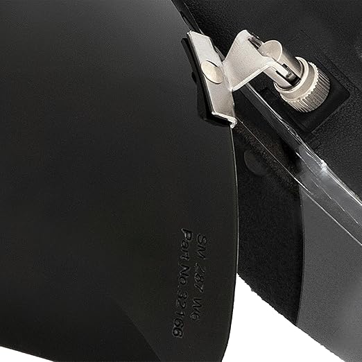 Sellstrom DP4 Face Shield - Lightweight Mask with High Impact Crown & Ratchet Headgear for Work, Grinding, Plasma/Flame Cutting - ANSI Z87.1 - Clear Anti Fog Polycarbonate Window - UV/IR Flip Up Visor