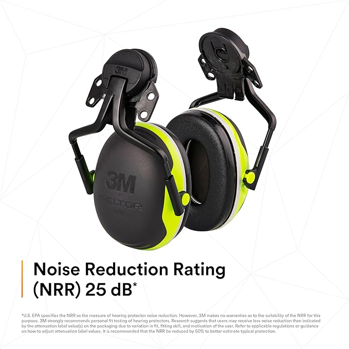 3M PELTOR Hearing Protection Earmuffs, X4 Series Noise Protection, Construction, Manufacturing, Assembly, Sanding