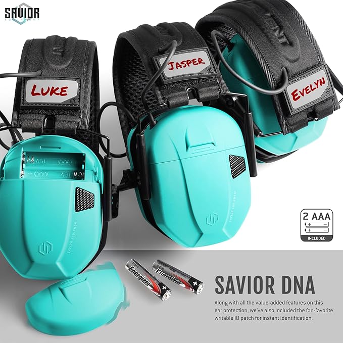 Savior Equipment Apollo Electronic Earmuffs For Shooting w/Gel Ear Pads, 24dB NRR, Noise Cancelling Ear Protection Headset
