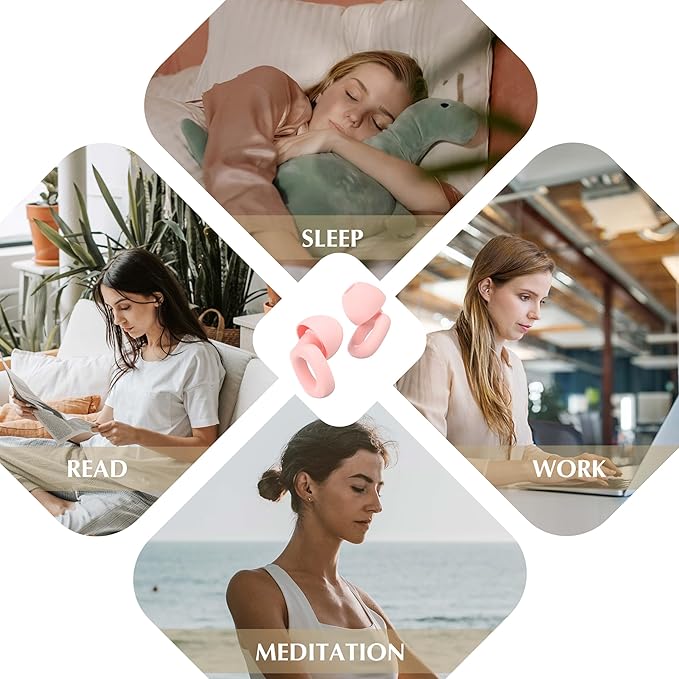 Soft Ear Plugs for Sleeping,Reusable Ear Plugs for Noise Reduction
