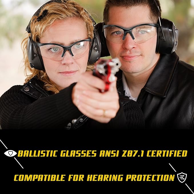 Shooting Glasses for Men and Women Anti Fog ANSI Z87.1 Eye Protection