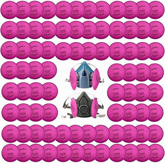 108Pcs(54Pack) 2097 Particulate Filter,2097 Filter Compatible with 6000 6200 6800 7000 FF-4 Series to Replace Filters