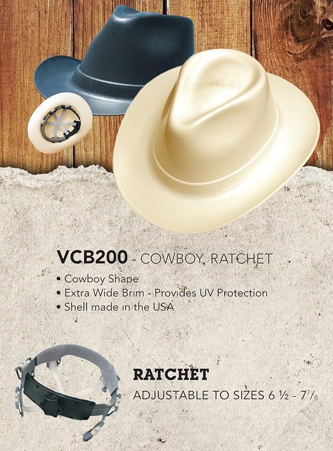 Occunomix Vulcan Cowboy Style Hard Hat with Suspension