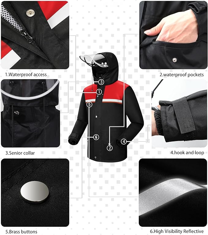 iCreek Rain Suit Waterproof Jacket and Trouser Suit Raincoat for Men and Women Outdoor All-Sport Breathable Anti-storm