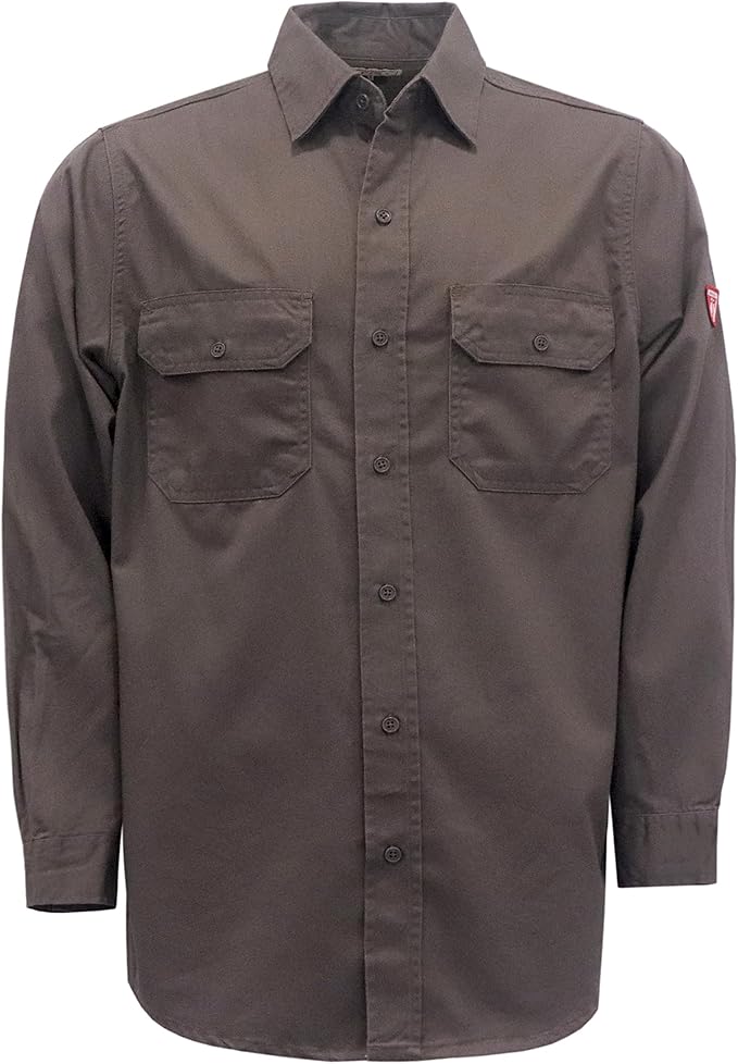 TICOMELA FR Shirts for Men Flame Resistant/Fire Retardant Shirt NFPA2112 7.5oz Men's Welding Shirt
