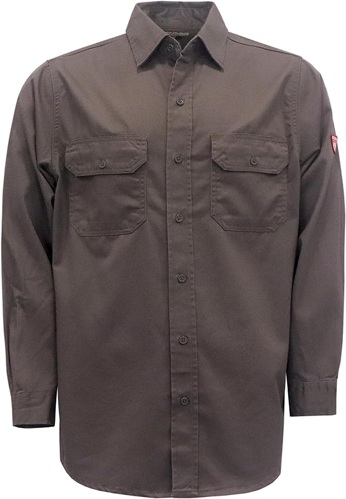TICOMELA FR Shirts for Men Flame Resistant/Fire Retardant Shirt NFPA2112 7.5oz Men's Welding Shirt