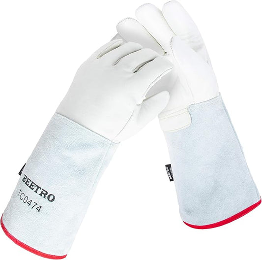 BEETRO -292℉/-180℃ or Above Antifreeze Gloves for Dry Ice Handling Liquid Nitrogen Sponge and Cotton Inner