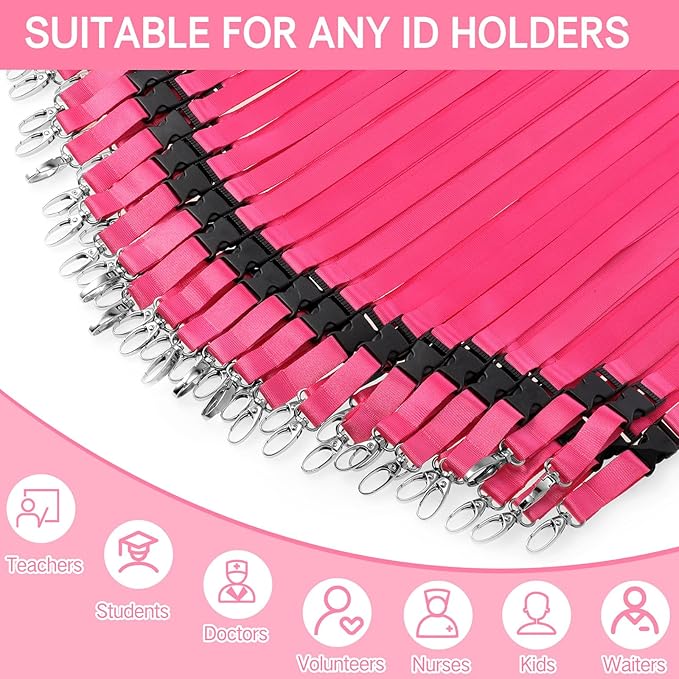 Windyun Break Away Lanyards for ID Badges and Keys Neck Strap with Quick Release Buckle Name Tag Detachable Lanyards