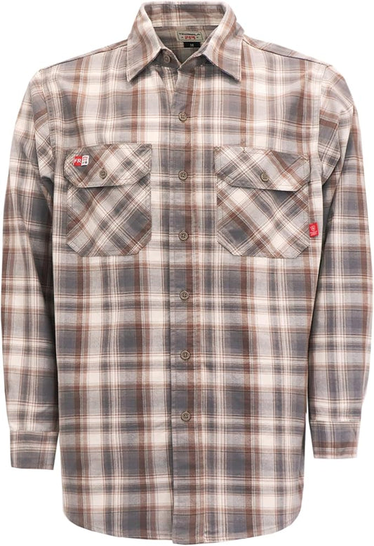 TICOMELA FR Shirts for Men Flame Resistant/Fire Retardant Shirt NFPA2112 7.5oz Men's Welding Shirt