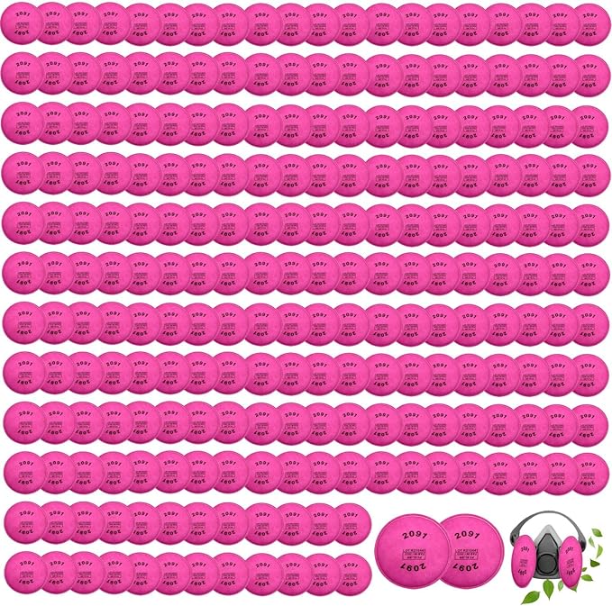 216Pcs(108Pack) 2091 Particulate Filter,Replacement for 6000 6200 6800 7000 FF-4 Item 2091 Filters,Use for Against Dust,Torch Cutting, etc