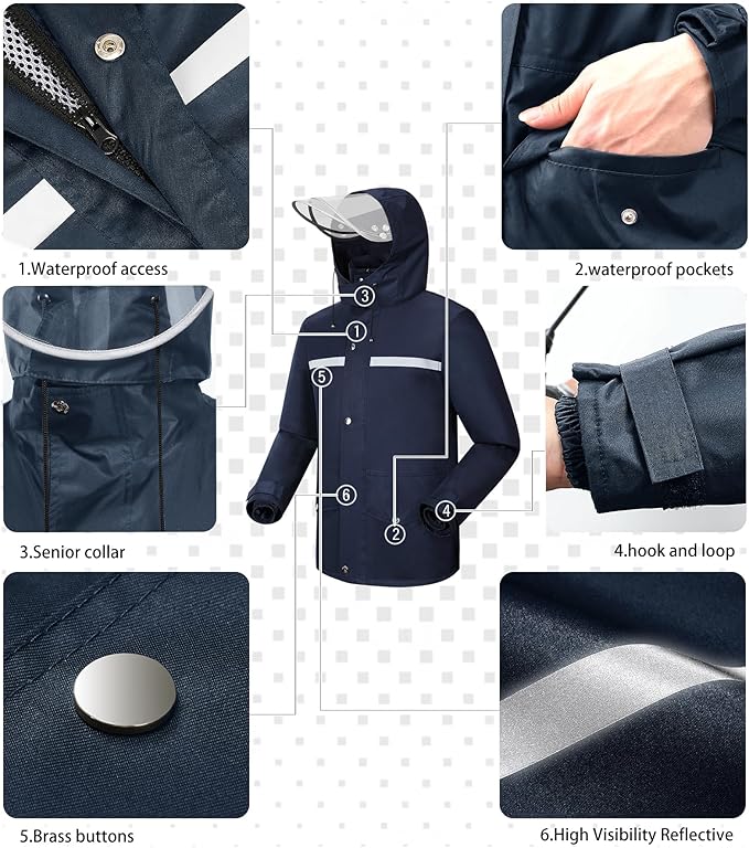 iCreek Rain Suit Waterproof Jacket and Trouser Suit Raincoat for Men and Women Outdoor All-Sport Breathable Anti-storm