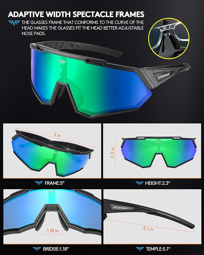 Sunglasses UV Protection Cycling Sunglasses for Men and Women,Impact Resistance Z87.1 for Construction