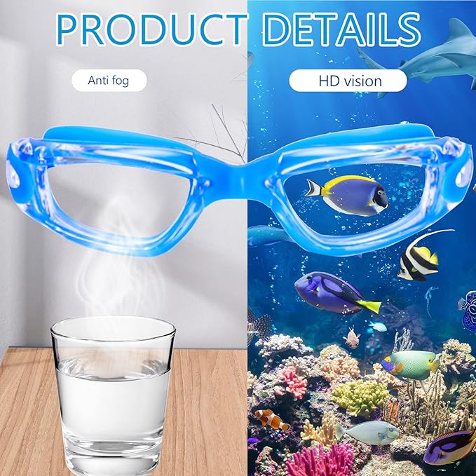 Treela 10 Pcs Swimming Goggles for Adults Pool Goggles Swim Glasses Bulk Multipack Anti Fog Silicone No Leaking