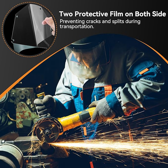 Feekoon 2 Pack Replacement Window Compatible with Jackson Safety MAXVIEW Premium Face Shield Mask, Protective Full Face Shield for Grinding, Welding, Clear Tint, Polycarbonate, Anti Fog