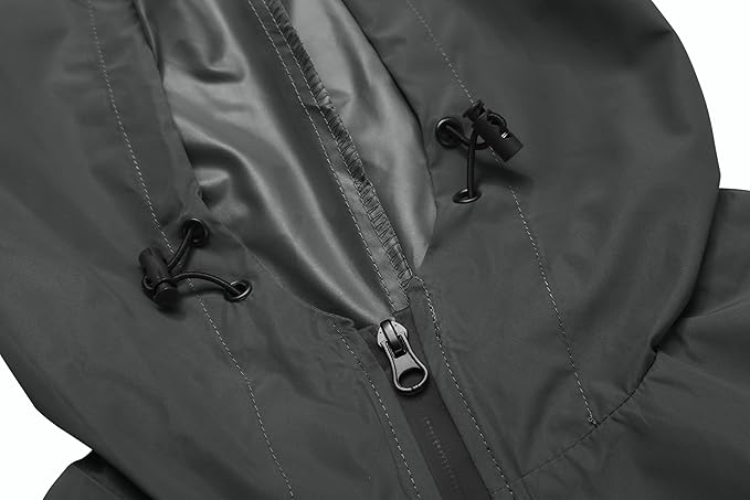 COOFANDY Men's Rain Suit 2 Piece Waterproof Breathable Rain Gear Lightweight Rain Jacket Pants Rainwear Suit