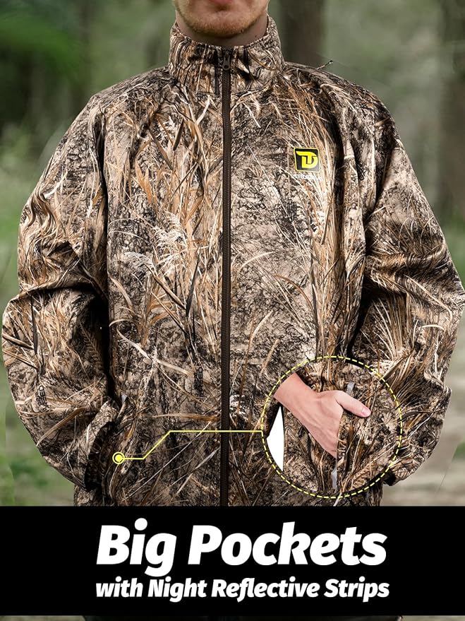 Rain Suit, Waterproof Rain Suits for Men, 2 Pieces Breathable & Windproof Rainwear