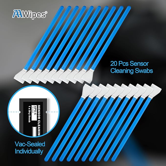 AAWipes Sensor Cleaning Swabs for APS-C Sensors of DDR DSLR or SLR Camera (20 Pack of 16 mm Sensor Cleaning Swabs) (HCS-16)