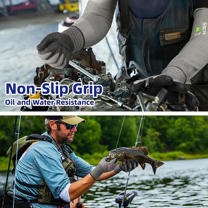 Schwer A4 AIR-SKIN Cut Resistant Work Gloves AR5918 with Extreme Lightweight & Thin, Grip Gloves for Fishing, Refined Work, Mechanic, Gardening, Touch-Screen, Non-PFAS, 3D-Comfort Fit, 1 Pair (L)