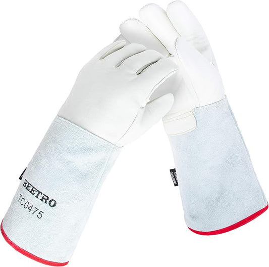 BEETRO -292℉/-180℃ or Above Antifreeze Gloves for Dry Ice Handling Liquid Nitrogen Sponge and Cotton Inner
