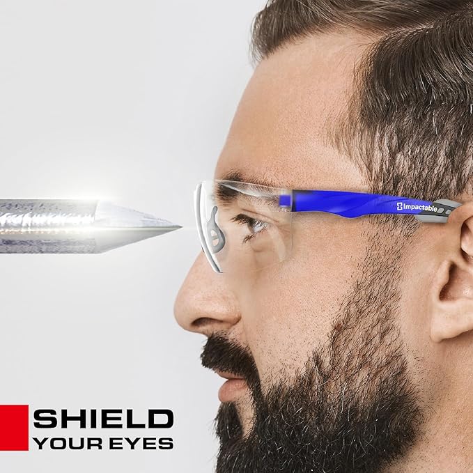 Pickleball Safety Glasses – Fit-Enhanced ANSI Z87.1, Anti-Fog, UV & Impact Resistant Eyewear for Sports, Work & Shooting – No-Slip Grip – 1 Pack