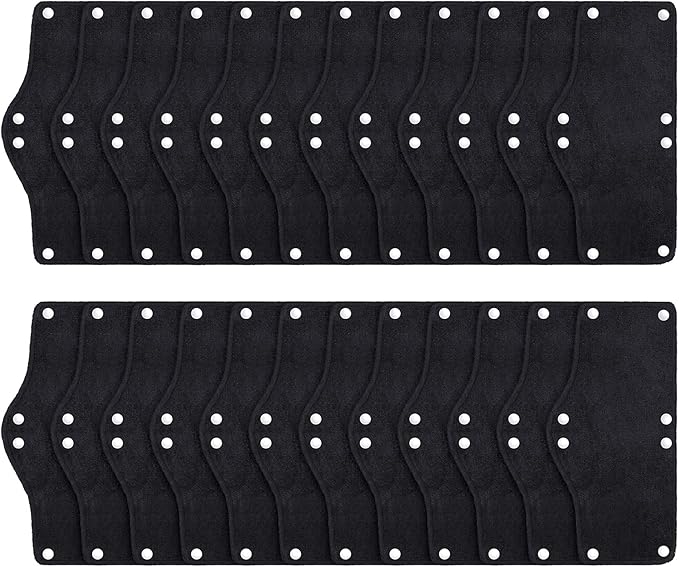 24 Pieces Hard Hat Sweatband, Cotton Helmet Sweatband Hard Hat Liner, Washable Sweat Band Reusable Safety Sweat Band Snap Hard Accessories (Black)