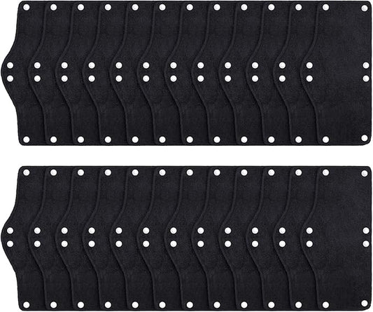 24 Pieces Hard Hat Sweatband, Cotton Helmet Sweatband Hard Hat Liner, Washable Sweat Band Reusable Safety Sweat Band Snap Hard Accessories (Black)